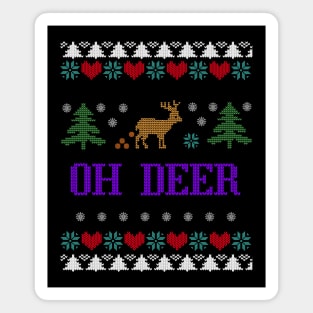 Ugly Sweater Oh Deer Magnet